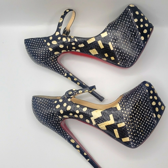 Christian Louboutin size 40 color black and white 100% AUTHENTIC - Picture 6 of 13
